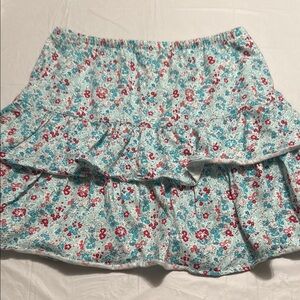Lands' End Floral Skirt - Blue and Red size 6x NWOT